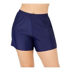 New Island Escape Women’s Plus Size Swim Shorts Blue 20W